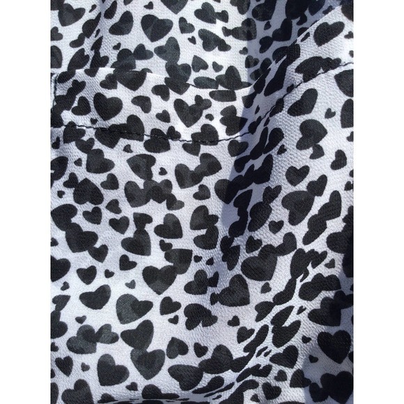 Torrid sheer long sleeve blouse size 2 2X 18 20 split back heart valentines - Picture 4 of 12